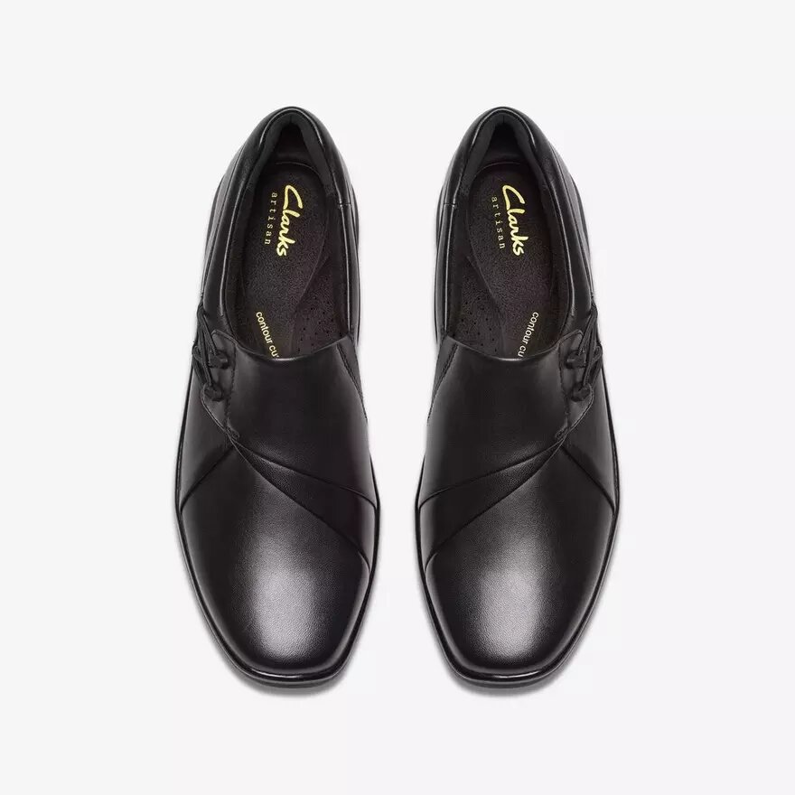 Womens Lynell Slip Black Leather Slip-Ons Womens Lynell Slip Black Leather Slip-Ons