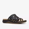 Womens Maelynn Abby Black Leather Flat Sandals Womens Maelynn Abby Black Leather Flat Sandals