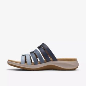 Womens Maelynn Abby Blue Combination Flat Sandals