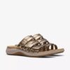 Womens Maelynn Abby Gold Metallic Flat Sandals Womens Maelynn Abby Gold Metallic Flat Sandals