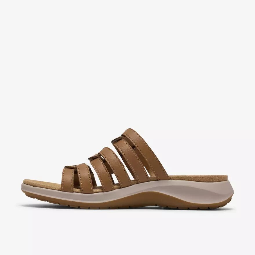 Womens Maelynn Abby Tan Leather Flat Sandals Womens Maelynn Abby Tan Leather Flat Sandals