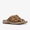 Womens Maelynn Abby Tan Leather Flat Sandals Womens Maelynn Abby Tan Leather Flat Sandals
