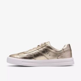 Womens Makea Court Soft Gold Sneakers