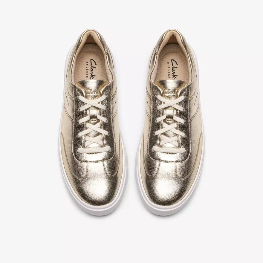 Womens Makea Court Soft Gold Sneakers Womens Makea Court Soft Gold Sneakers