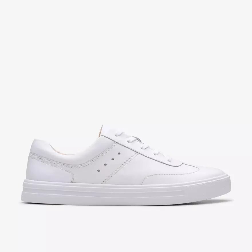 Womens Makea Court White Leather Sneakers Womens Makea Court White Leather Sneakers