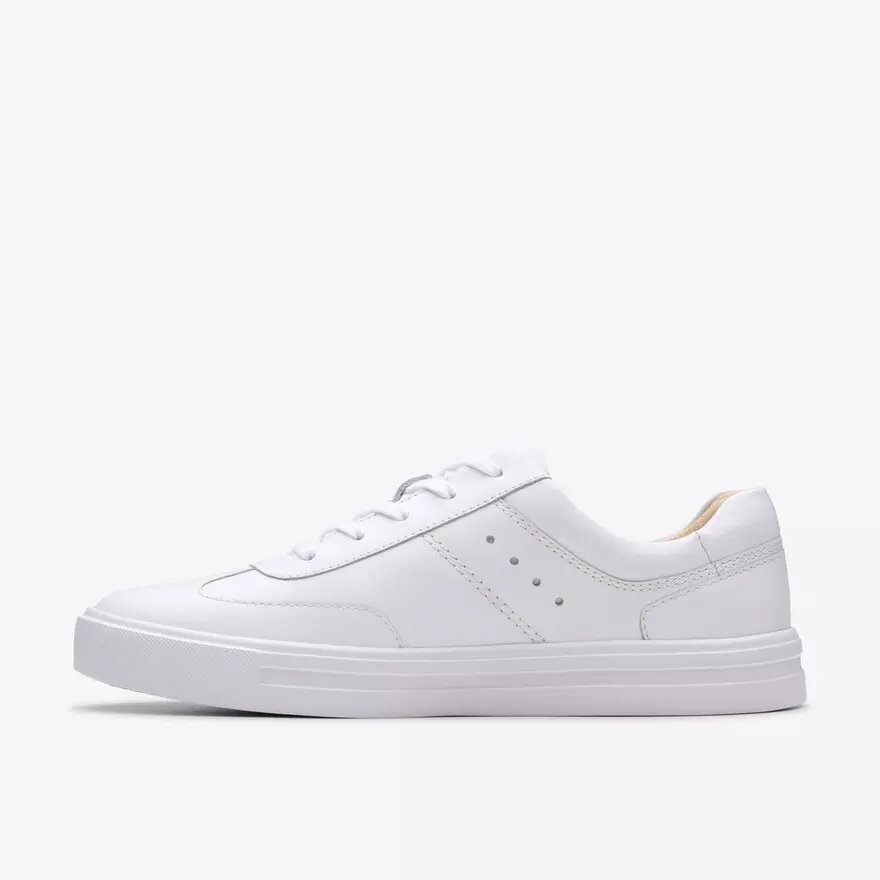 Womens Makea Court White Leather Sneakers Womens Makea Court White Leather Sneakers
