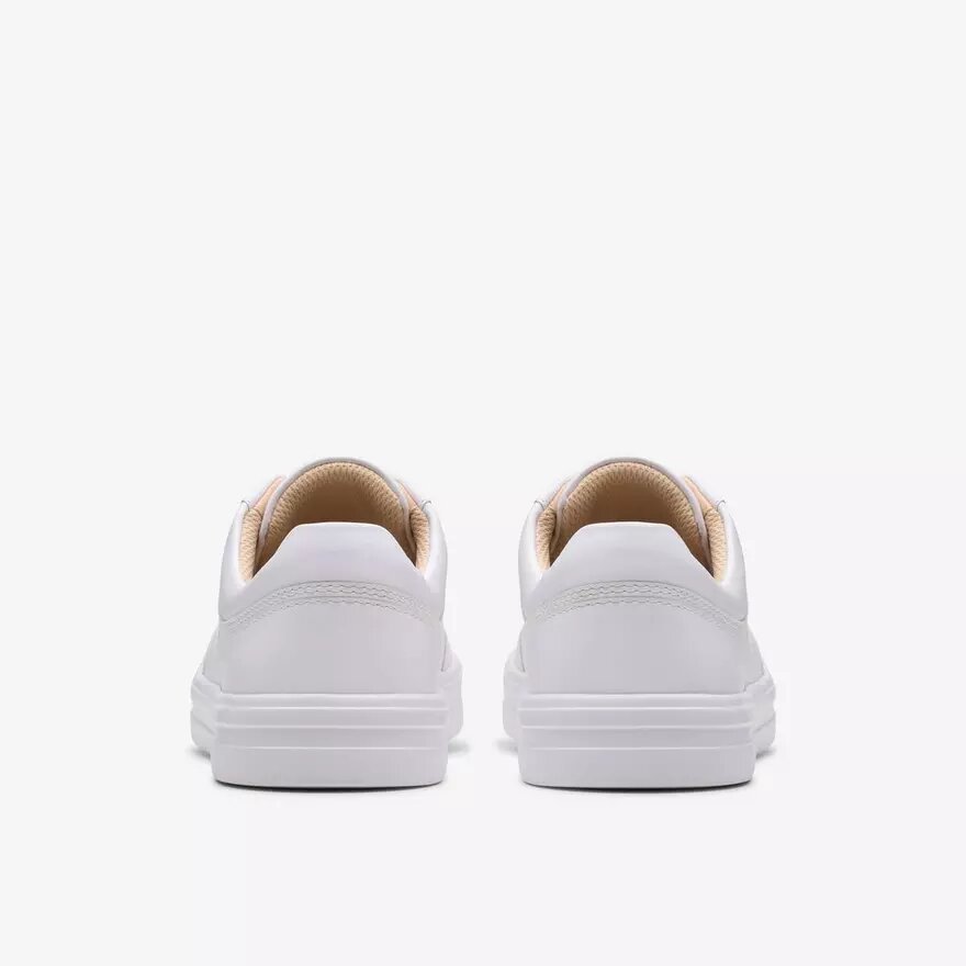 Womens Makea Court White Leather Sneakers Womens Makea Court White Leather Sneakers
