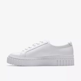 Womens Mayhill Walk White Leather Sneakers