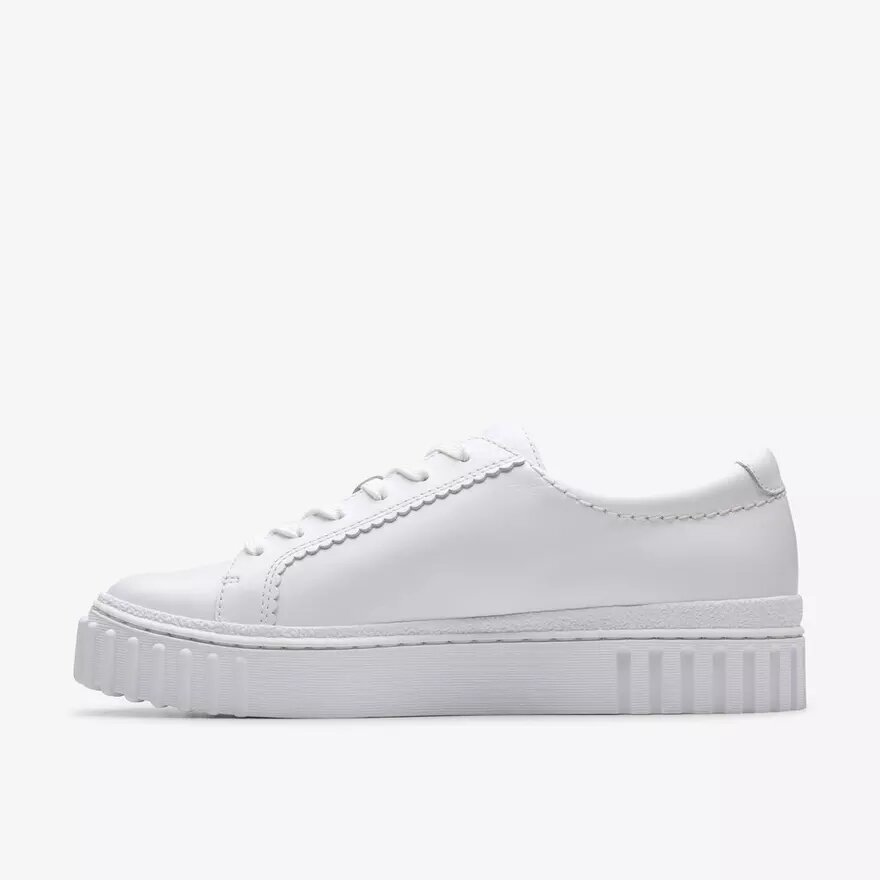Womens Mayhill Walk White Leather Sneakers Womens Mayhill Walk White Leather Sneakers