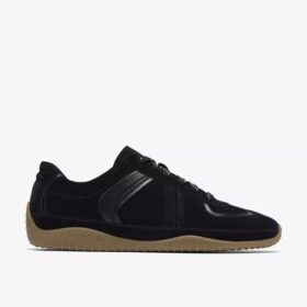 Womens Meridor Lo Black Suede Sneakers