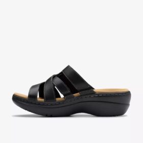 Womens Merliah2 Cove Black Leather Wedges