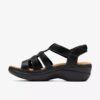 Womens Merliah2 Ruby Black Leather Wedges Womens Merliah2 Ruby Black Leather Wedges
