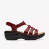 Womens Merliah2 Ruby Red Leather Wedges Womens Merliah2 Ruby Red Leather Wedges