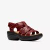 Womens Merliah2 Ruby Red Leather Wedges Womens Merliah2 Ruby Red Leather Wedges