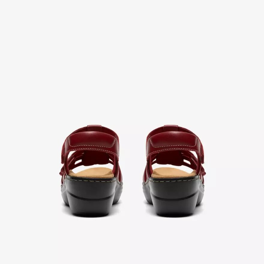 Womens Merliah2 Ruby Red Leather Wedges Womens Merliah2 Ruby Red Leather Wedges