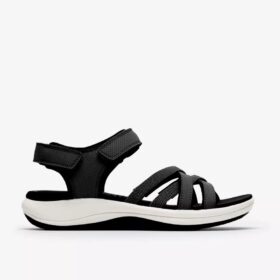 Womens Mira Shore Black Strappy Sandals