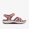 Womens Mira Shore Maroon Strappy Sandals