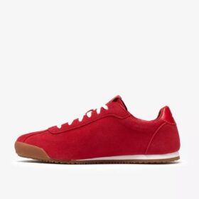 Womens Moritz Lo2 Red Suede Sneakers