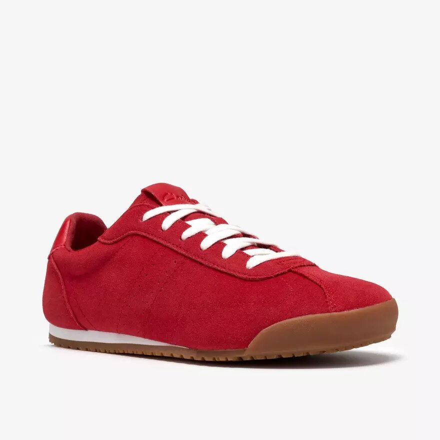 Womens Moritz Lo2 Red Suede Sneakers Womens Moritz Lo2 Red Suede Sneakers
