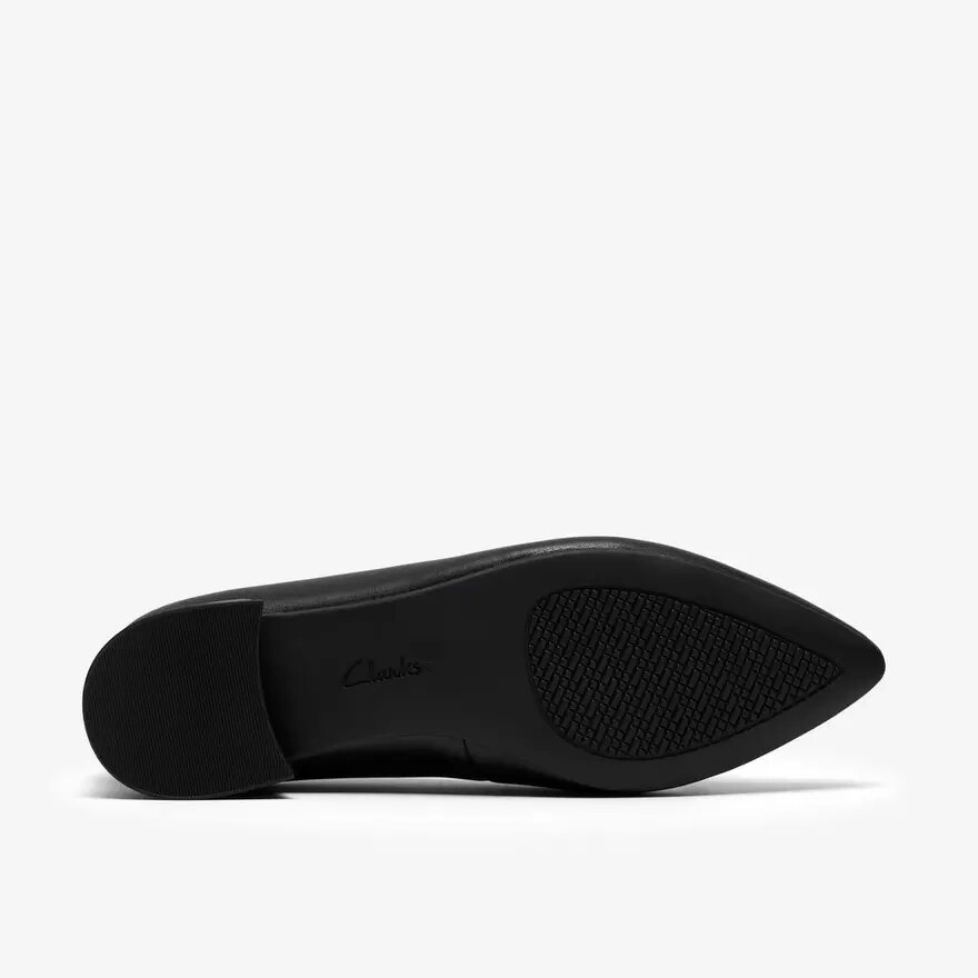 Womens Natalyn Trim Black Leather Slip-Ons Womens Natalyn Trim Black Leather Slip-Ons