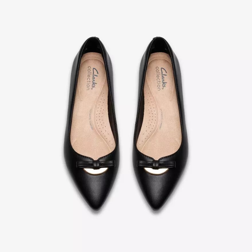 Womens Natalyn Trim Black Leather Slip-Ons Womens Natalyn Trim Black Leather Slip-Ons