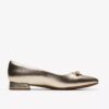 Womens Natalyn Trim Gold Metallic Slip-Ons | Clark