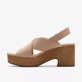 Womens Nerisa West Sand Nubuck Wedges