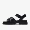 Womens Orinoco3 Cross Black Leather Flat Sandals Womens Orinoco3 Cross Black Leather Flat Sandals