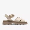 Womens Orinoco3 Cross Cream Leather Flat Sandals