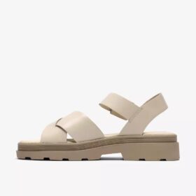 Womens Orinoco3 Cross Cream Leather Flat Sandals Womens Orinoco3 Cross Cream Leather Flat Sandals