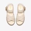 Womens Orinoco3 Cross Cream Leather Flat Sandals