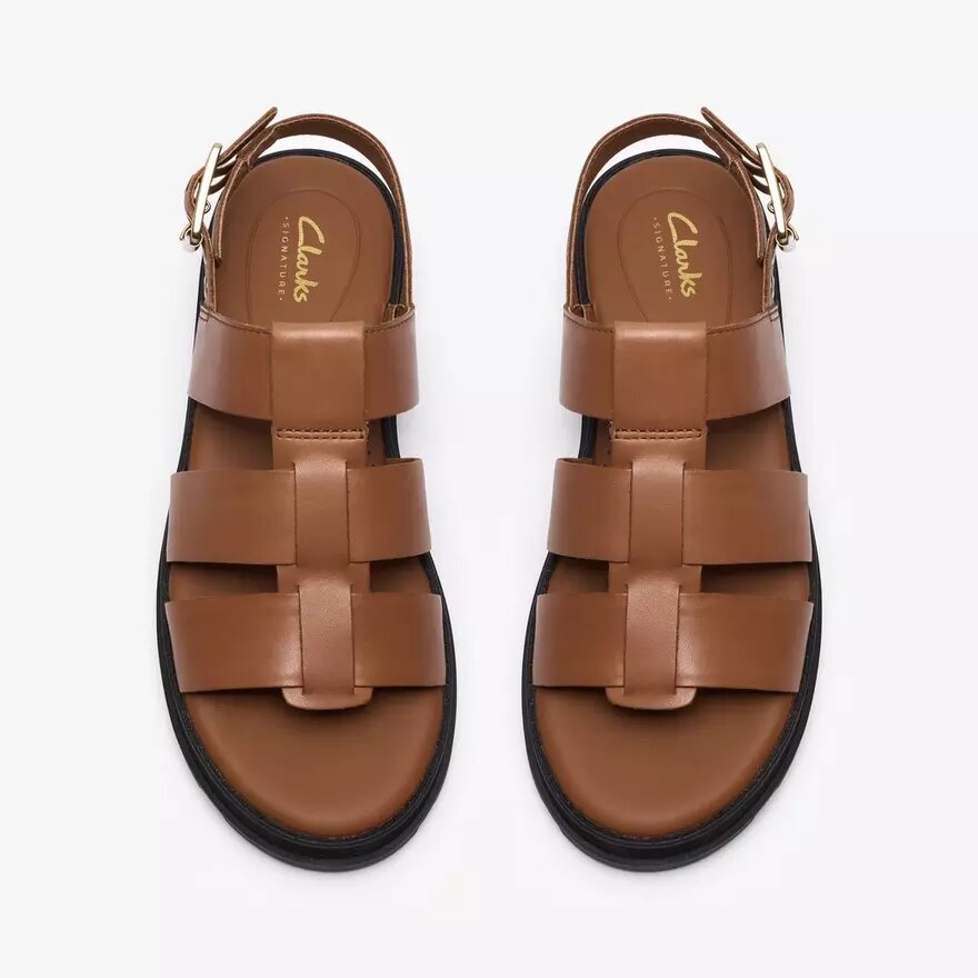 Womens Orinoco3 Strap Tan Leather Flat Sandals Womens Orinoco3 Strap Tan Leather Flat Sandals