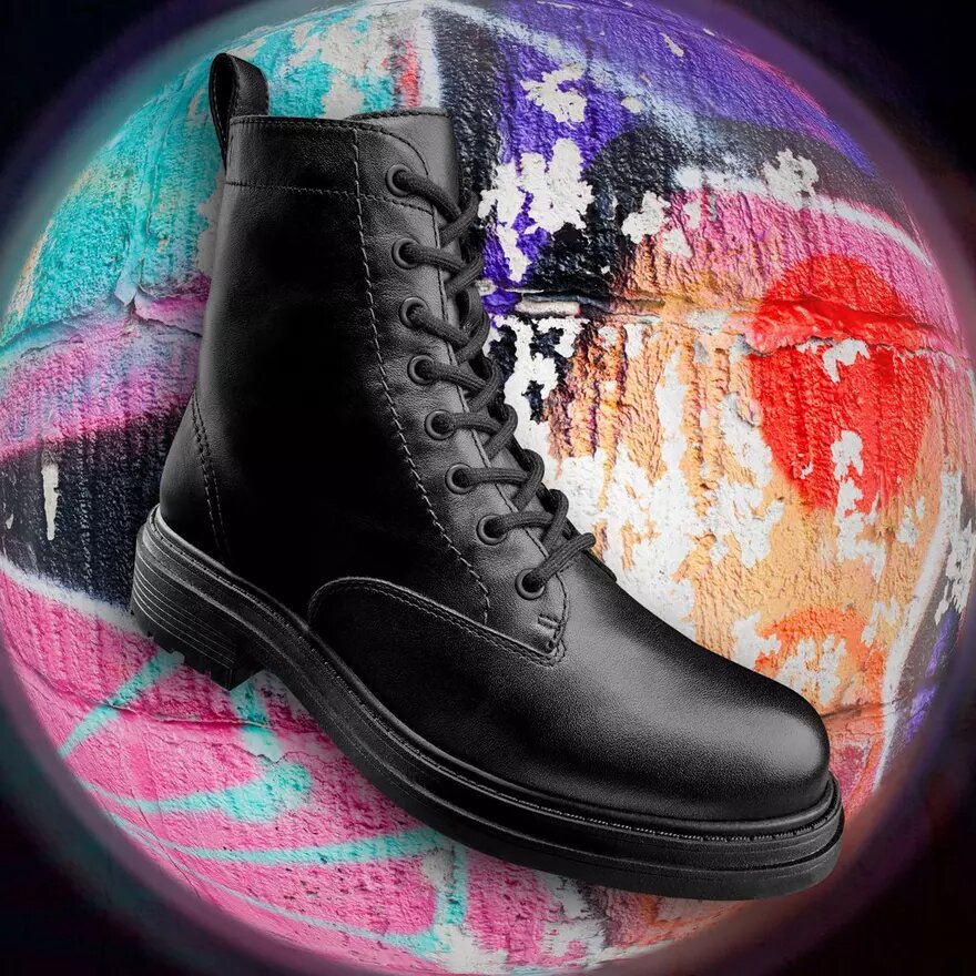 Womens Orinoco3 Style Black Leather Ankle Boots Womens Orinoco3 Style Black Leather Ankle Boots