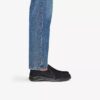 Womens Orlene Slip Black Leather Slip-Ons