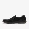 Womens Orlene Slip Black Leather Slip-Ons