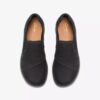 Womens Orlene Slip Black Leather Slip-Ons