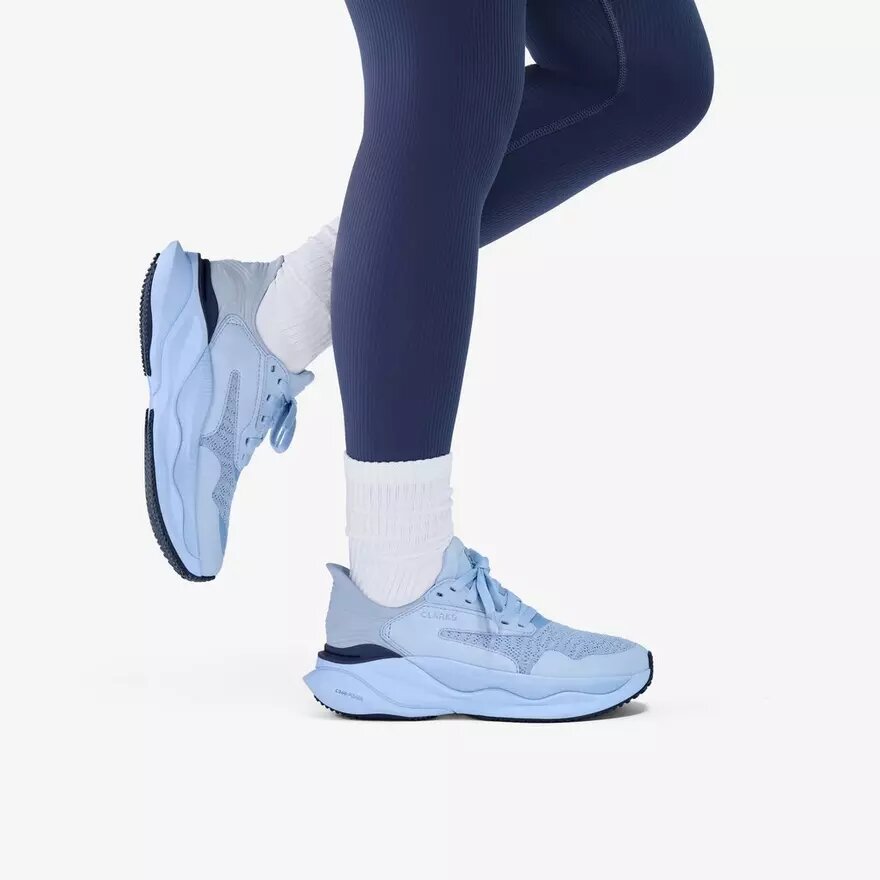 Womens Pace Walk Light Blue Sneakers Womens Pace Walk Light Blue Sneakers