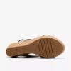Womens Rose Style Taupe Metallic Wedges