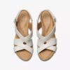 Womens Rose Style White Leather Wedges Womens Rose Style White Leather Wedges