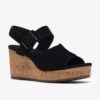 Womens Sabina Dream Black Suede Wedges