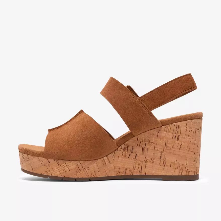 Womens Sabina Dream Tan Suede Wedges Womens Sabina Dream Tan Suede Wedges