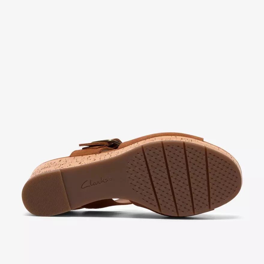 Womens Sabina Dream Tan Suede Wedges Womens Sabina Dream Tan Suede Wedges