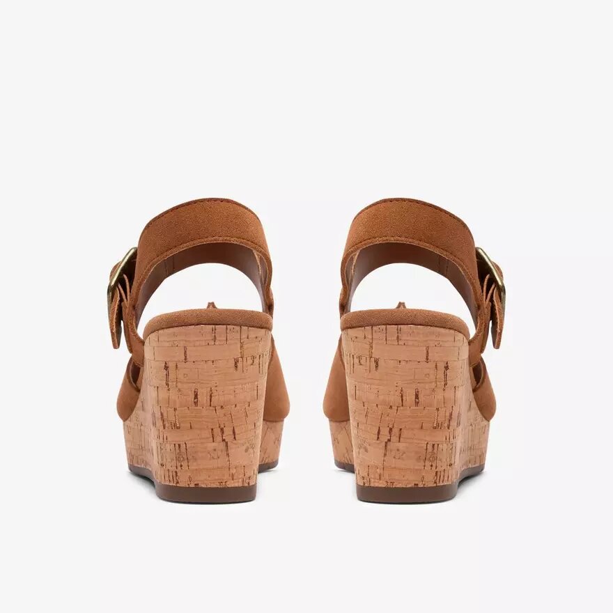 Womens Sabina Dream Tan Suede Wedges Womens Sabina Dream Tan Suede Wedges