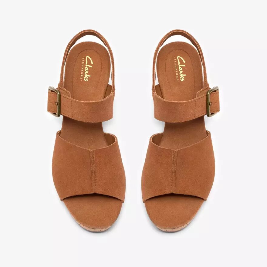 Womens Sabina Dream Tan Suede Wedges Womens Sabina Dream Tan Suede Wedges