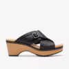 Womens Seannah Nora Black Interest Wedges
