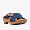Womens Seannah Nora Dark Denim Wedges