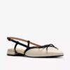 Womens Sensa15 Bow Cream Leather Sling Back Womens Sensa15 Bow Cream Leather Sling Back