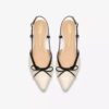 Womens Sensa15 Bow Cream Leather Sling Back Womens Sensa15 Bow Cream Leather Sling Back
