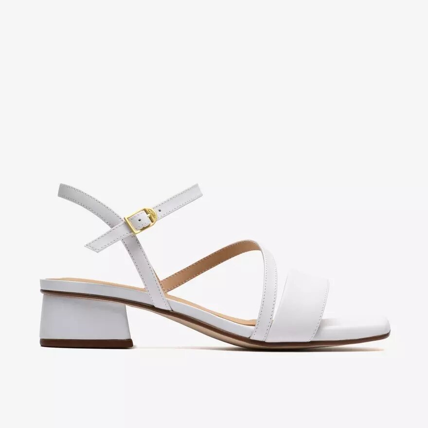 Womens Serina35 Strap White Leather Strappy Sandals Womens Serina35 Strap White Leather Strappy Sandals