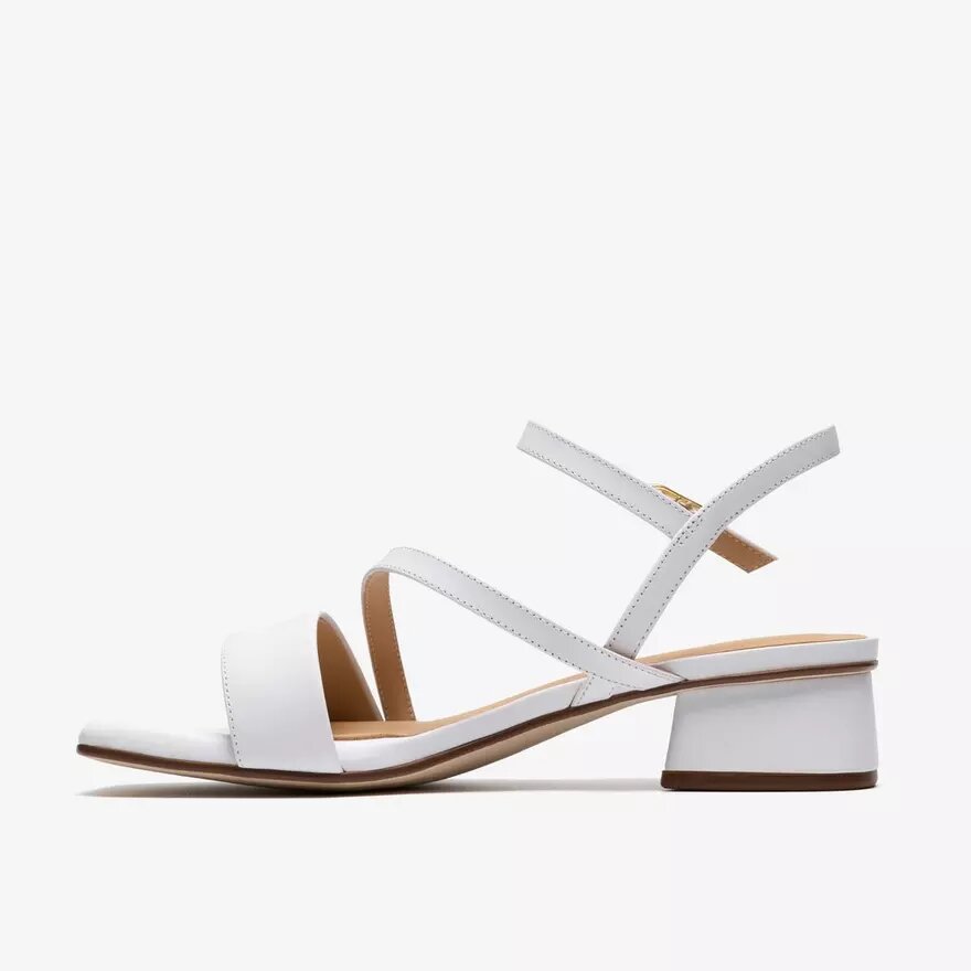 Womens Serina35 Strap White Leather Strappy Sandals Womens Serina35 Strap White Leather Strappy Sandals